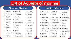 Adverbs of manner provide more information about how a verb is done. 300 List Of Adverbs Of Manner Pdf Definition And Infographics Grammarvocab