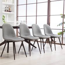 Roundhill Furniture Lassan Modern Contemporary Dining Chair Set Of 4 In 2020 Contemporary Fabric Dining Chairs Dining Chairs Upholstered Dining Chairs