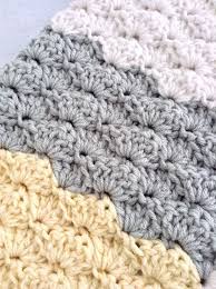 Yellow Grey And White Blanket Crochet Baby Blanket By Designbyaw Baby Blanket Knitting Pattern Baby Blanket Crochet Blanket Knitting Patterns