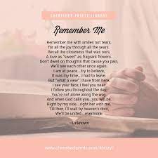 Remember Me 8211 Remember Me With Smiles Not Tears Remember Grief Quotes Tears