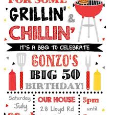 Editable BBQ Invitation, BBQ Birthday Invitation, Adult Invitation, 4x6 &  5x7