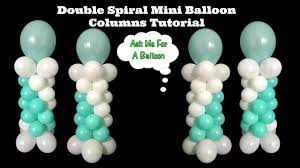 Double Spiral Mini Balloon Columns Tutorial Balloon Columns Mini Balloons Balloons