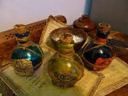 Skyrim Inspired Potion Bottles And Ingredients List Fortify Carry Weight Regenerate Magicka Or Weakness To Fire Skyrim Potion Bottle Potions