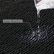 Bathroom mats floor mat bath anti slip toilet carpet meomory foam large grey. Lifewit Non Slip Bath Mat Microfibre Chenille Rug For Bathroom Black 80 X 50 Cm Amazon De Kuche Haushalt