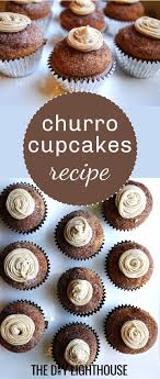 Top with chocolate syrup and serve with … Churro Cupcakes For Cinco De Mayo The Diy Lighthouse Churro Cupcakes Cupcake Recipes Easy Desserts