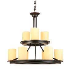 Allen Roth Harpwell 9 Light Oil Rubbed Bronze Traditional Chandelier In The Chandeliers Department At Lowes Com
