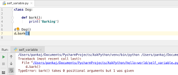 A variable is created when some value is assigned to it. Understanding Python Self Variable With Examples Askpython