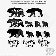 Download Bear Svg Bear Svg Bundle Mama Bear Svg Papa Bear Svg With Etsy Mama Bear Tattoos Baby Bear Tattoo Bear Tattoos