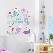 Upload artwork or design online! Team Mermaid Wall Sticker Stickerscape Uk