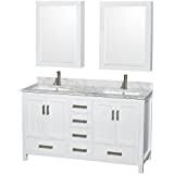 So please review it frequently. Wyndham Collection Sheffield 60 Inch Double Bathroom Vanity In White White Carrera Marble Countertop Undermount Square Sinks And Medicine Cabinets Buy Online In Cayman Islands At Cayman Desertcart Com Productid 78741608