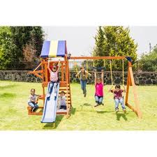 Sportspower Sunnyslope Wooden Swing Set Walmart Com In 2020 Swing Set Wooden Swing Set Wooden Swings