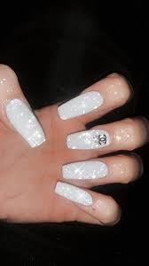 Summer nails forever coming in hawwwwt. Chanel Nails Chanel Nails Chanel Nails Design Chanel Nail Art