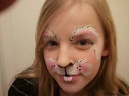 To recreate this easy halloween face paint idea, start by sponging on a base coat of gray and white paint, then simply add rosy cheeks and details around the mouth. Rabbit Face Makeup Tips Makeupview Co