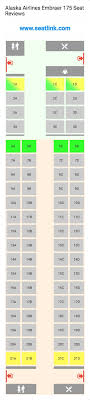 Alaska Airlines Embraer 175 Seating Chart Updated December