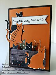 Don't make it look like you want them to play with you, or you're about to chase them out of my cat marcy was purring like crazy it worked who ever wrote down how to make your cat purr is so nice and cool. Stampin Jenny Stampin Up Crazy Cat Lady Starter Kit Card Cat Punch Weekend Blog