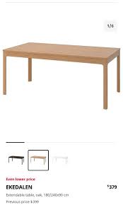 It is very appealing in terms of appearance thanks to the fact that is made almost entirely out of solid acacia wood. Ekedalen Ikea Dining Table Set Furniture Home Living Furniture Tables Sets On Carousell
