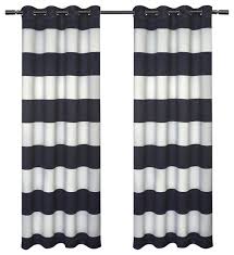 Grommet curtains & drapes : Kids Rugby Stripe Sateen Darkening Grommet Curtain Panel Pair Contemporary Curtains By Amalgamated Textiles Usa Houzz