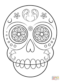 Best Coloring Skull Coloring Pages For Adults Fresh Sugar Within Blank Sugar Skull Template In 2020 Skull Coloring Pages Sugar Skull Drawing Easy Coloring Pages