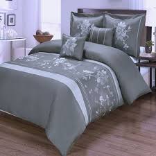 Black And White Floral King Bedding Modern Floral Dark Grey Cotton 5pc Duvet Cover Set With Pillows Nevresim Takimi Nevresim Takimlari Yatak Kilifi