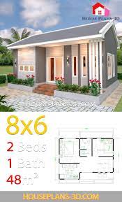 Find small 2 bath, simple guest home, modern, open floor plan, ranch, cottage &more designs! House Design Plans 8x6 With 2 Bedrooms House Plans 3d House Plans 3d House Design House Plans