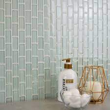 2 hand drawn glass tiles,birds,glass tile kitchen & bathroom,decorative tiles. Glass Brick Clear White Mosaic Tiles Walls And Floors