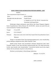 Jalan kembang pusaka nomor 3. Contoh Surat Pernyataan Kesanggupan Penyedia Barang Jasa Kumpulan Contoh Surat