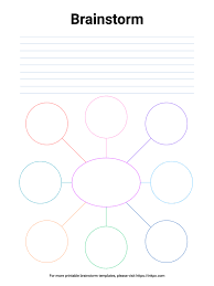 Free Printable Colorful Minimalist Brainstorm Template · InkPx