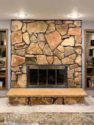 Shop our selection of top quality fireplace and fire pit lava rocks today. Limewash Stone Fireplace Makeover Bye Bye Orange Stone Fireplace Hello Neutral Stone Beauty Average But Inspired