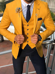 Black And Yellow Suits For Ladies Gentwith Baslar Yellow Slim Fit Suit Prom Suits For Men Designer Suits For Men Mens Fashion Suits