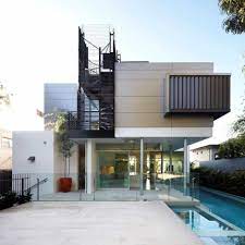 Open stairs, and the deck they serve, rising over 30 inches may also need guards on any open sides above the point 30 inches high. House With Outdoor Spiral Staircase Leading To Rooftop Deck