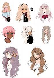 And after this, this is actually the very first sample impression Differentes Filles Girls Cartoon Art Hair Sketch Cute Art