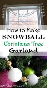 How To Make A Snowball Christmas Tree Garland Christmas Garland Diy Christmas Garland Christmas Tree Garland