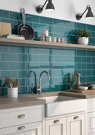 White subway tile is a classic for a reason. Chanelle Green 4 X10 Glossy Ceramic Subway Tile Kitchen Tiles Blue Kitchen Tiles Kitchen Inspirations