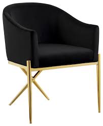 Xavier Velvet Dining Chair Midcentury Dining Chairs By Meridian Furniture
