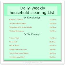 Daily Weekly Cleaning List For Couples Great Way To Help