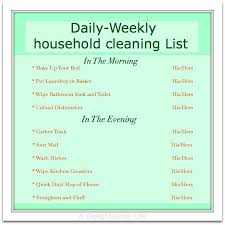 daily weekly cleaning list for couples great way to help