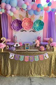 Unicorn 2nd Birthday Dessert Table Unicorn 2nd Birthday Dessert Unicorn Birthday Party Cake Unicorn Birthday Party Decorations Unicorn Themed Birthday Party