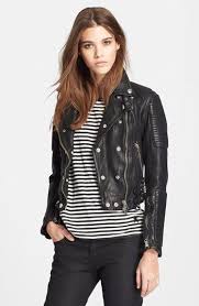 Burberry Brit Losley Leather Moto Jacket Nordstrom Jackets Leather Moto Jacket Fitted Biker Jacket