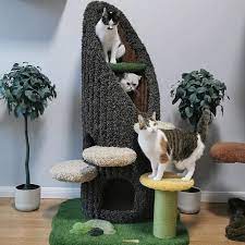 Unique Trunk And Grass Style Cat Tree Cat Tree Cat Climbing Frame Balance Design