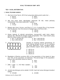 Selamat untuk siswa yang diterima melalui jalur undangan / nilai rapor semester 1 hingga 5. Soal Tes Masuk Smp 2019 Matematika Jawabanku Id