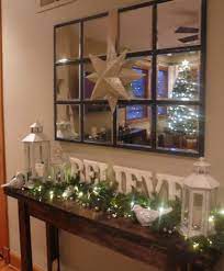 Love The Mirror And Table Combo For A Front Entry Way Christmas Entryway Christmas Entry Christmas Deco