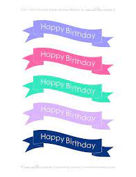 Free printae happy birthday cake topper. Free Printable Happy Birthday Cake Banners Ideias Giras