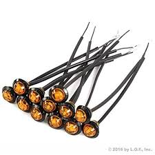 12 3 4 Amber Led Amberance Side Marker Lights Truck Trailer Pickup Flush Mount Red Truck Lights Truck And Trailer Lights