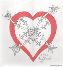 Attractive small hearts tattoo on ankle. Barbed Wire Heart Help Me Tattoo Training Forum