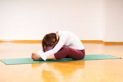 Exhale and lower your back torso toward the floor, first leaning on your hands. Butterfly Yogawiki