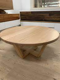 Explore zanui's exclusive collection of stylish side tables. Tassie Oak Cross Round Coffee Table Australian Made Ausfurniture