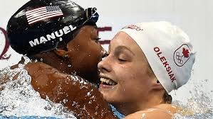 Canada's swim team was announced thursday after. Simone Manuel Penny Oleksiak Tie For Olympic Gold In 100m Freestyle