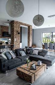 Deco noir et blanc pour salon en 50 idees inspirantes. M Habitat En Twitter Difficile De Ne Pas Aimer Ce Salon Idee Deco Salon Https T Co R4xhahltiz Deco Decoration Salon Noir Brique Bois Maison Tendance Style Https T Co Uruolhkuyw