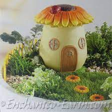 We create hand crafted woodland style garden accessories and fairy garden supplies. Large Fairy Garden Sunflower House
