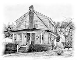 House Sketch Old Farmhouse Old Farm Houses Old Farm Image House